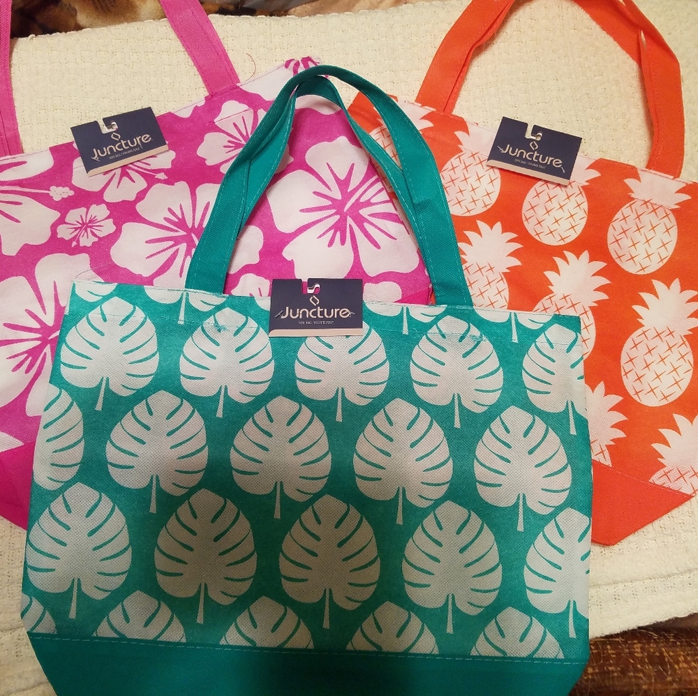 This listing is for 3 different color tote bags/sh